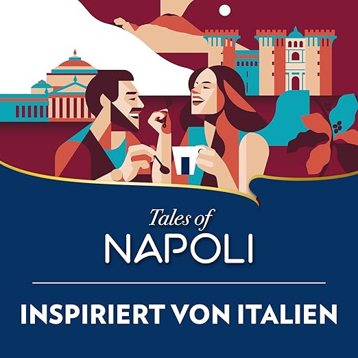 lavazza tales of napoli, reichhaltiges espresso erlebnis mit noten von karamell und kakao, 10 kapseln, nespresso kompatibel