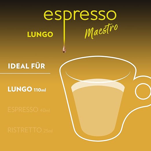 lavazza espresso lungo, floraler und aromatischer espresso, 10 kapseln, nespresso kompatibe