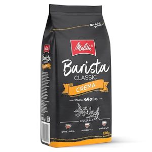 melitta barista classic crema, whole coffee beans 1 kg, unground, coffee beans for fully automatic coffee machine, medium roast, strength 3