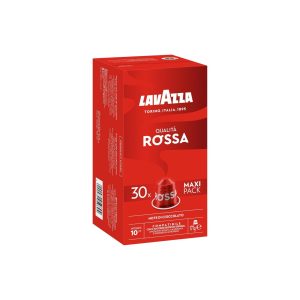 lavazza espresso qualita rossa, full bodied and balanced espresso, 30 capsules, nespresso compatible
