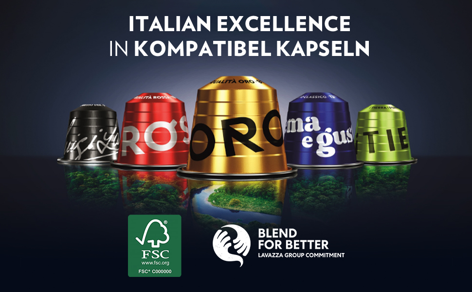 lavazza espresso qualita rossa, full bodied and balanced espresso, 30 capsules, nespresso compatible